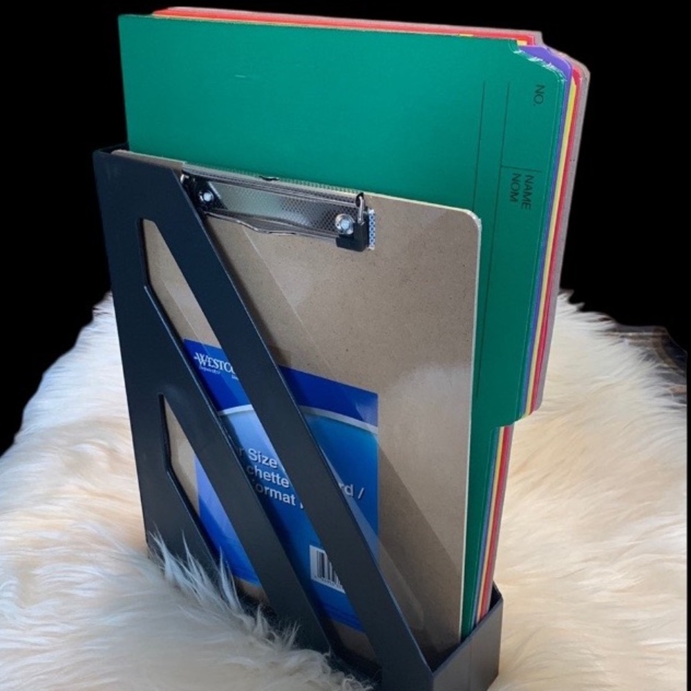 Magazine organizer set clip board folder
